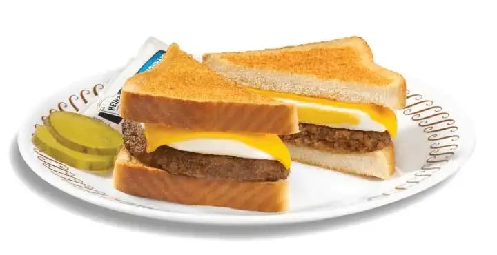 Waffle House Breakfast Sandwiches and Texas Melts Menu