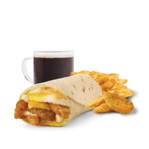 Wendy’s Breakfast Burrito, Sausage Combo