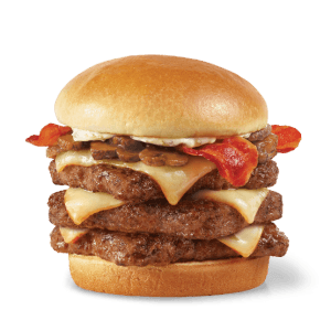Wendy’s Mushroom Bacon Cheeseburger, Triple