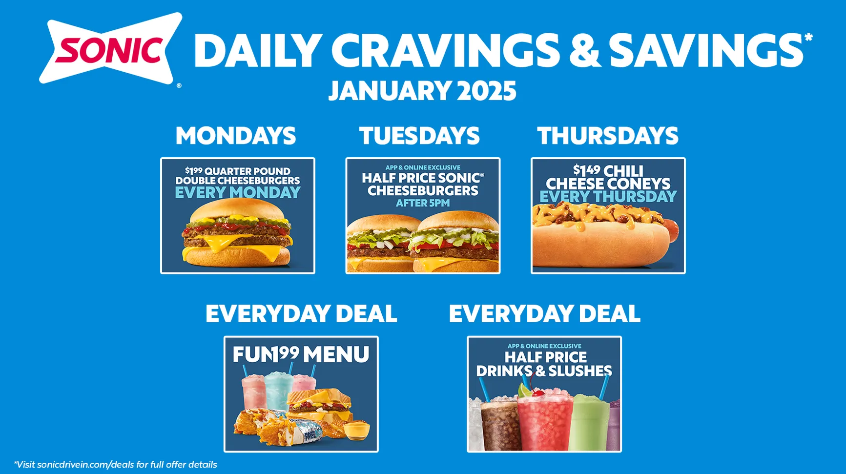 Sonic Cravings Menu