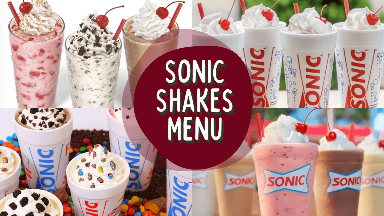 Sonic Shakes Menu
