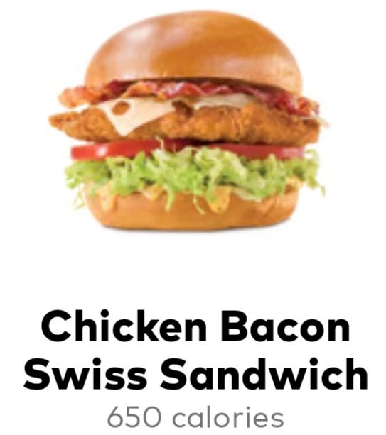 Chicken Bacon Swiss Sandwich