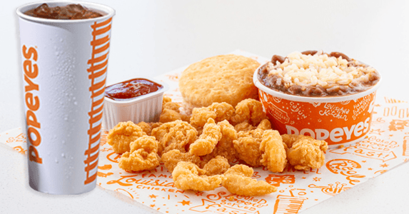 Popeyes Popcorn Shrimp Dinner