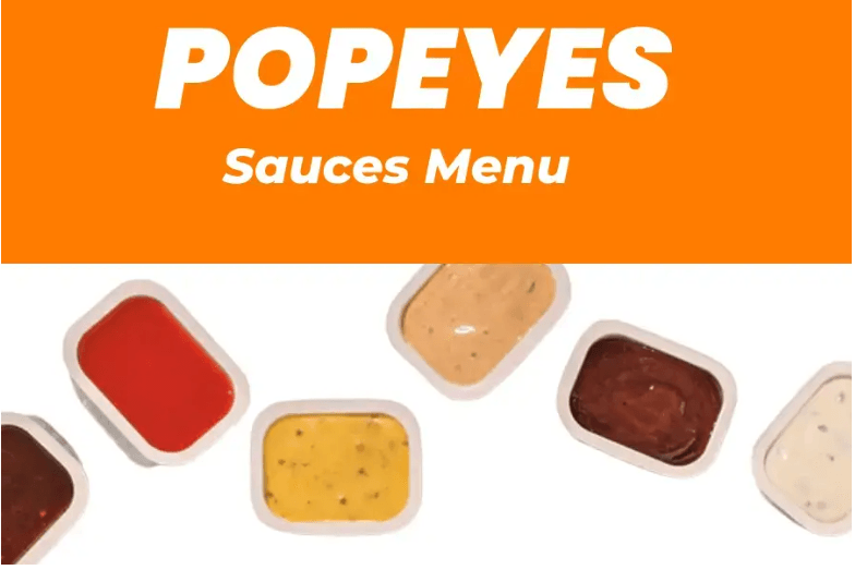Popeyes Sauces Selection