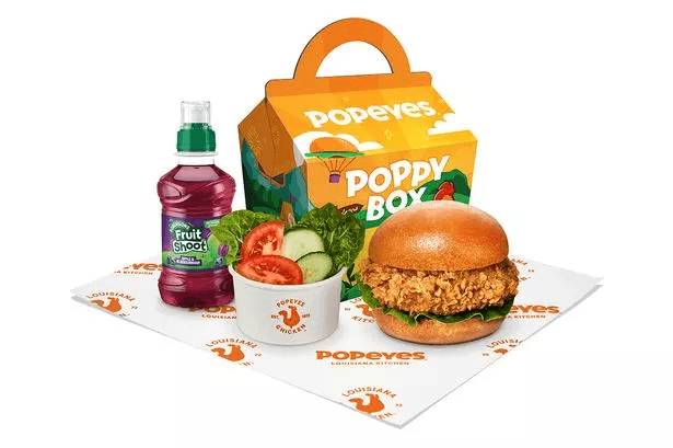 Popeyes Poppy Kids Meal Menu