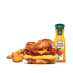 Burger King Bacon, Sausage, Egg, & Cheese Croissan’wich Meal