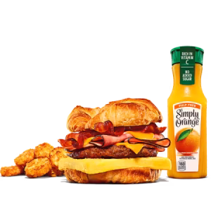 Burger King Fully Loaded Croissan’wich Meal