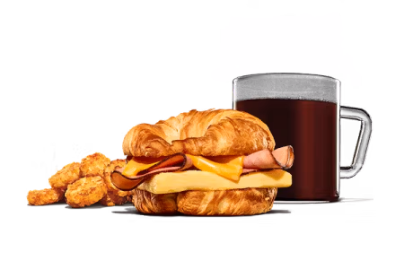 Burger King Ham, Egg & Cheese Croissan'wich Meal